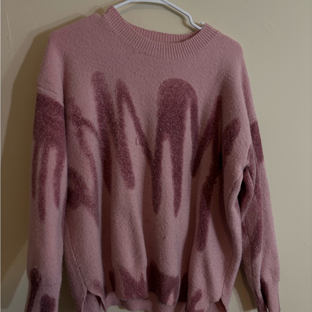 Altar'd State Pink and Burgundy Sweater